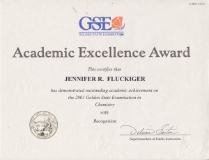 Golden State Exam Academic Achievement Award