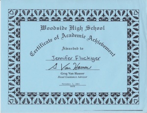 High School Certificate of Achievement